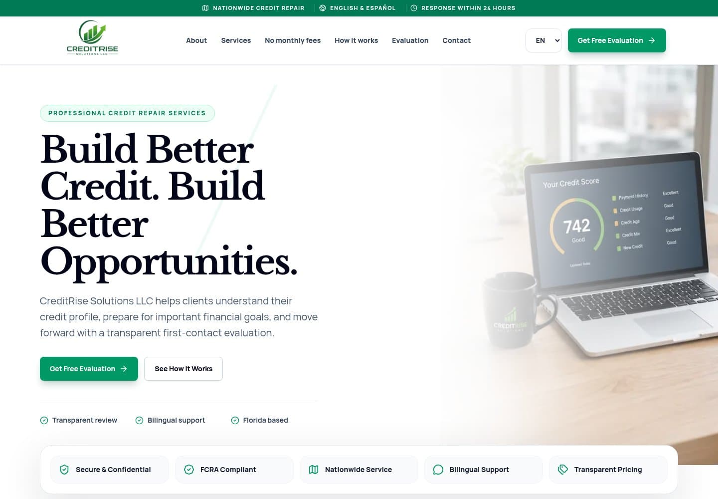 Screenshot of CreditRise Solutions