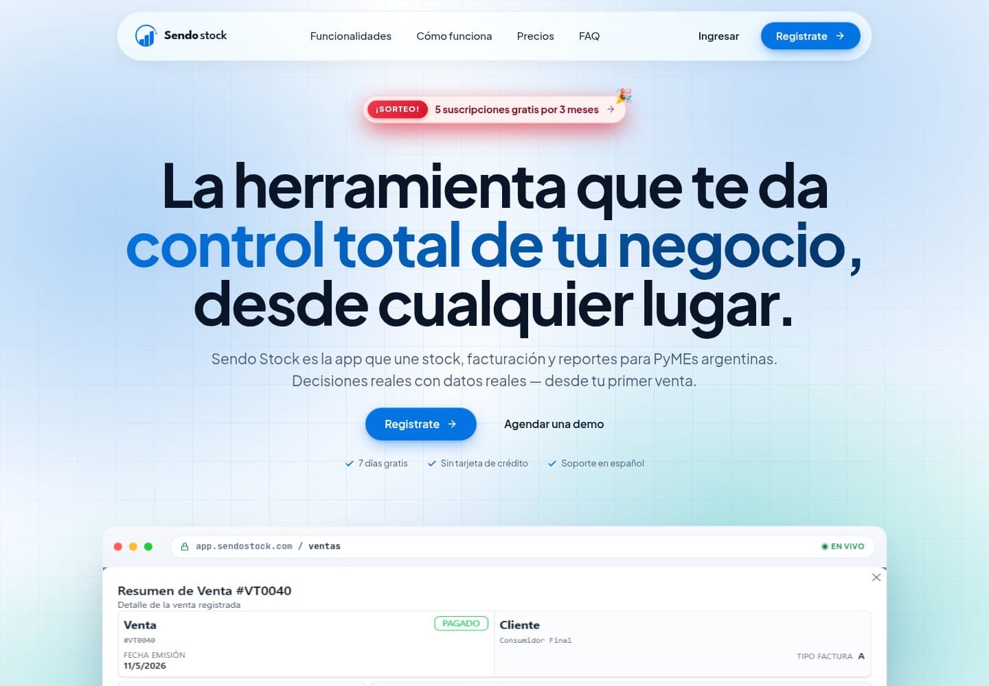Screenshot of Sendo